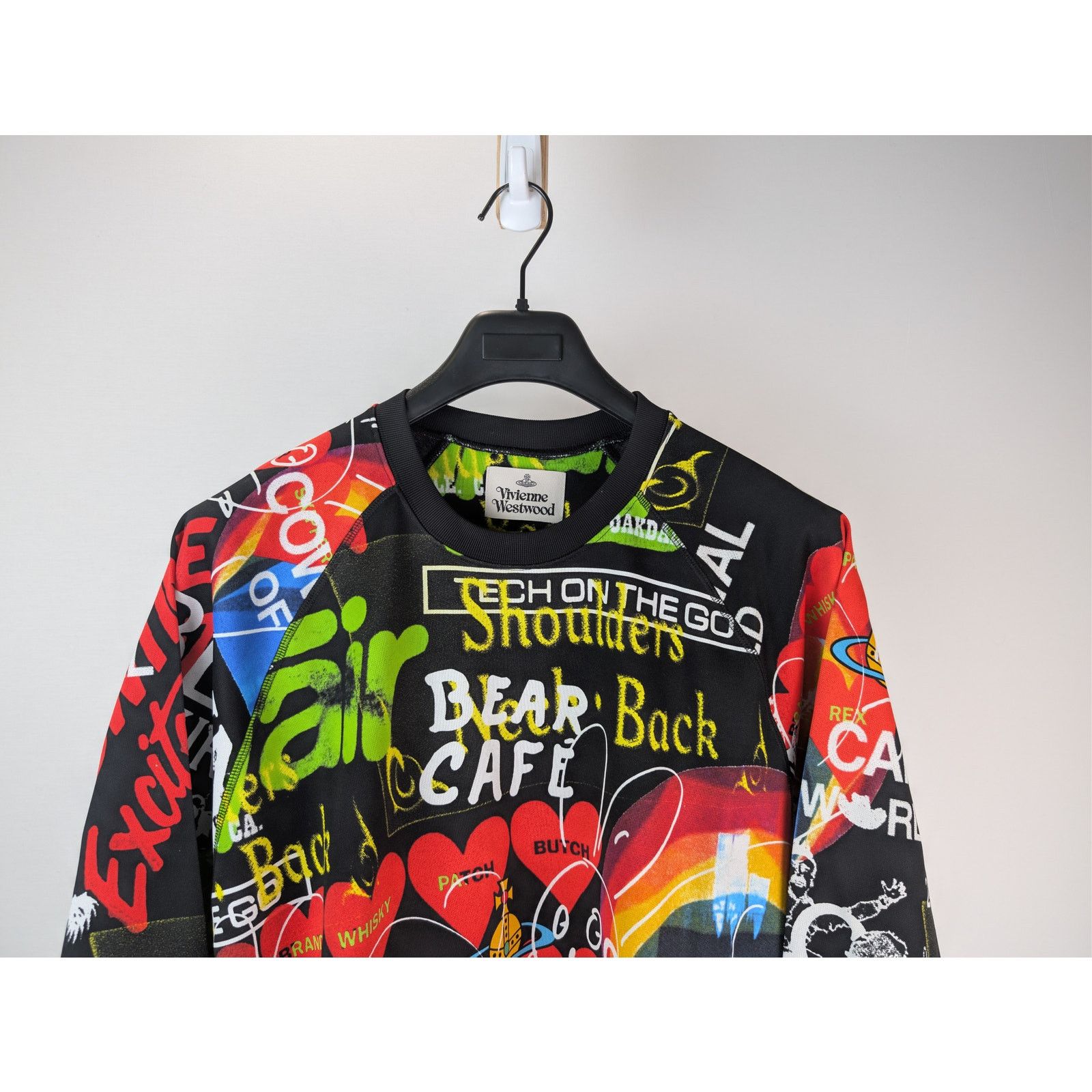 Vivienne Westwood o1rshd1 Organic Cotton Crewneck Graffiti Print Sweater Size US M / EU 48-50 / 2 - 3 Thumbnail