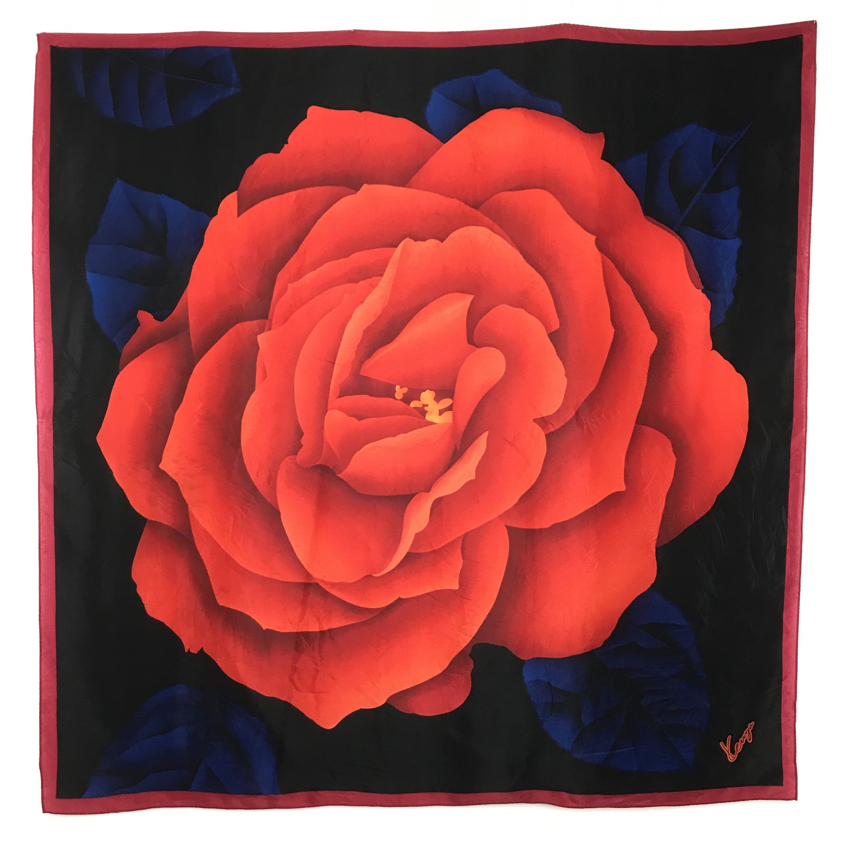 Japanese Brand Vintage Kenzo Floral Silk Scarf Size ONE SIZE - 1 Thumbnail