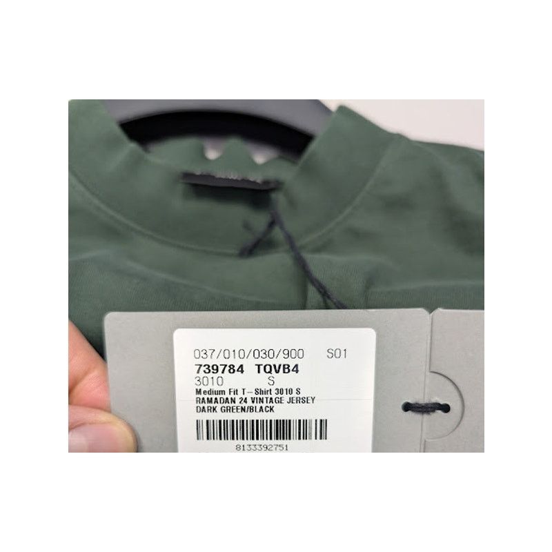Balenciaga o1rshd1 Ramadan 24 Vintage Jersey T-Shirt Dark Green / Black Size US S / EU 44-46 / 1 - 23 Thumbnail