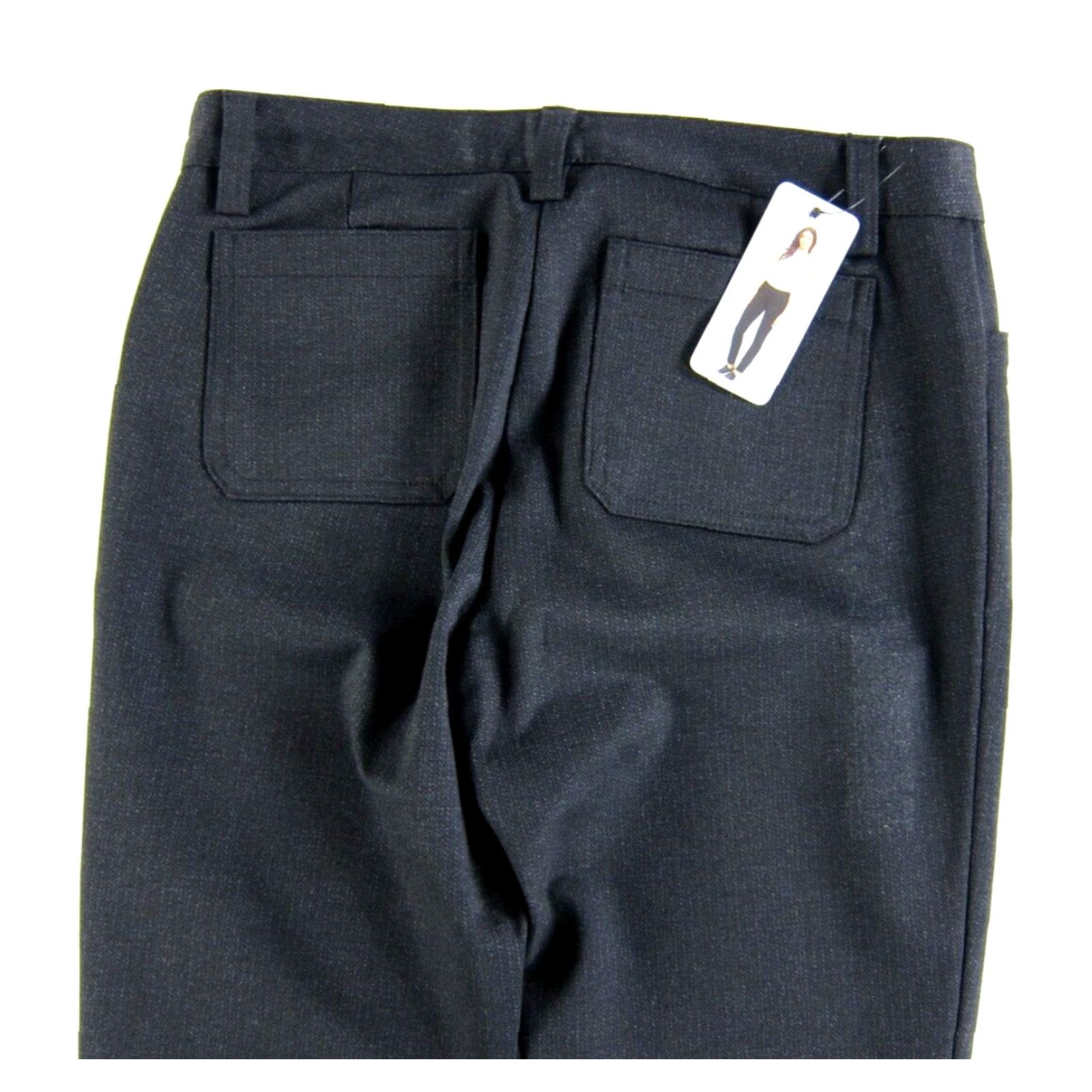 Andrew Marc NWT Andrew Marc Charcoal Black Stretch Slim Chino Work Pant Women 4 Size 27" / US 4 / IT 40 - 6 Thumbnail