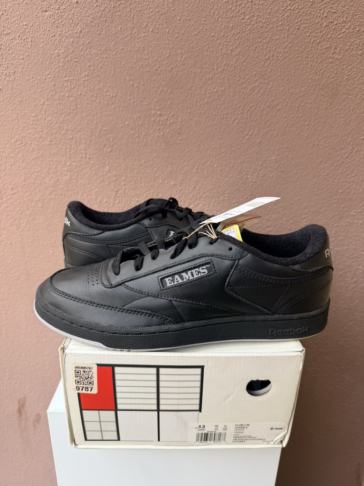 Reebok Reebok Eames Office x Club C 85 'Monotone Pack Black' Size US 13 / EU 46 - 2 Thumbnail