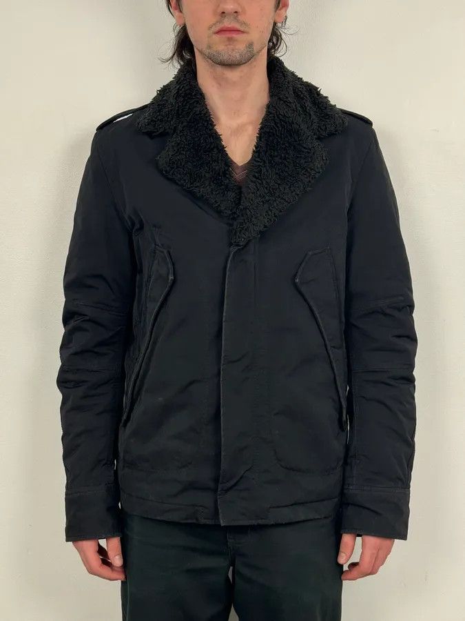 Diesel Diesel Black Nylon Sherpa Collar Bomber Jacket Size US M / EU 48-50 / 2 - 2 Thumbnail