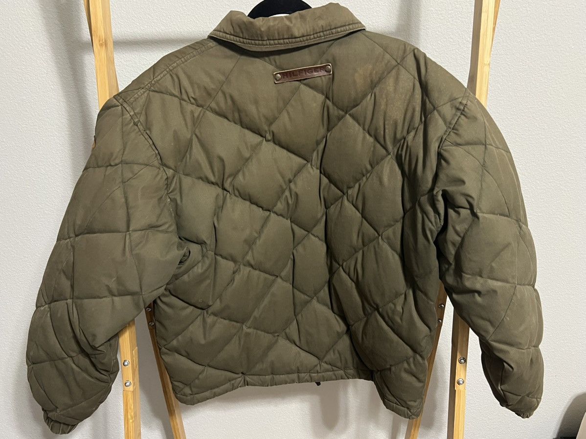 Tommy Hilfiger Vintage 1990s Tommy Hilfiger Green Quilted Puffer Jacket Size US S / EU 44-46 / 1 - 2 Thumbnail