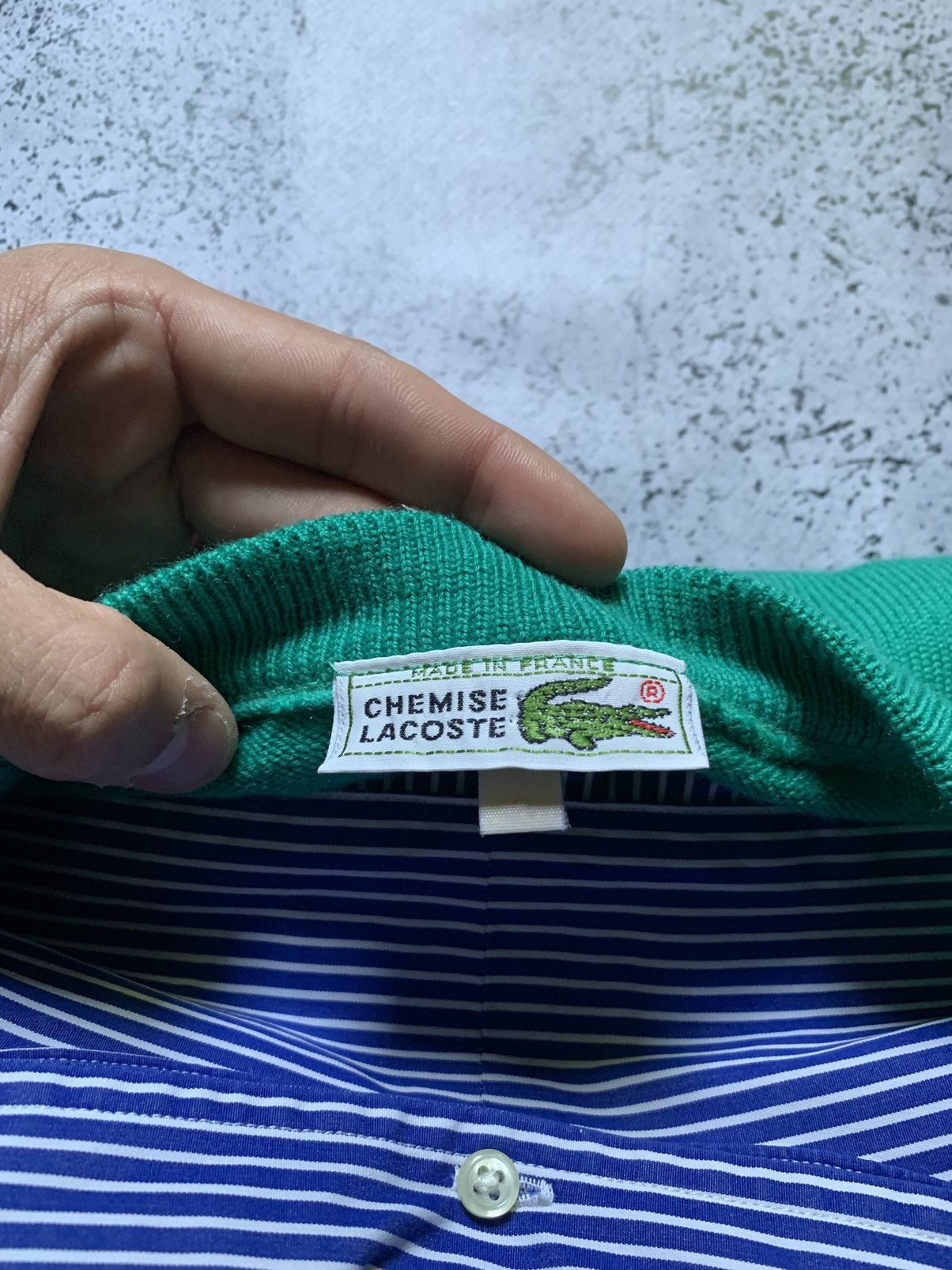 Lacoste × Vintage Vintage Lacoste V Neck Sweater Knitwear Green Y2K USA Size US S / EU 44-46 / 1 - 5 Thumbnail