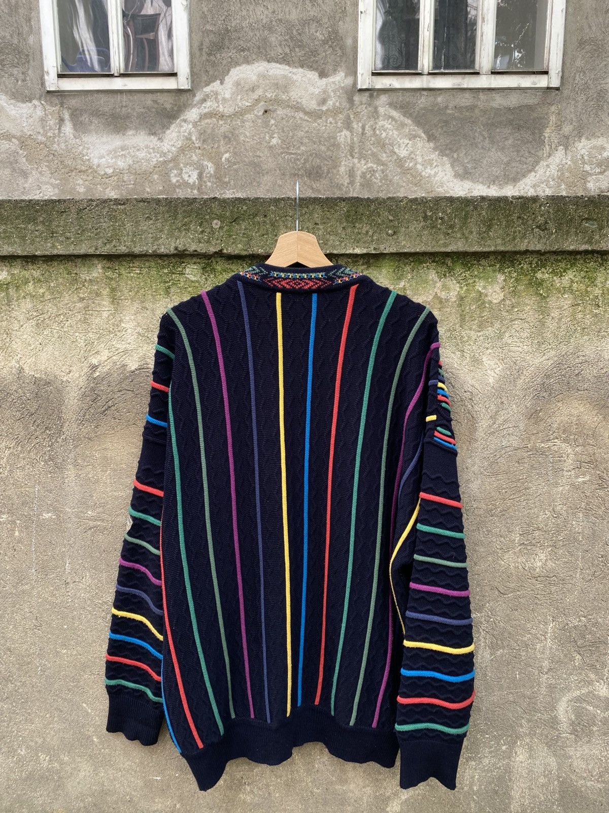 Carlo Colucci Carlo Colucci Color Cable Knitted Cardigan Size US L / EU 52-54 / 3 - 12 Thumbnail