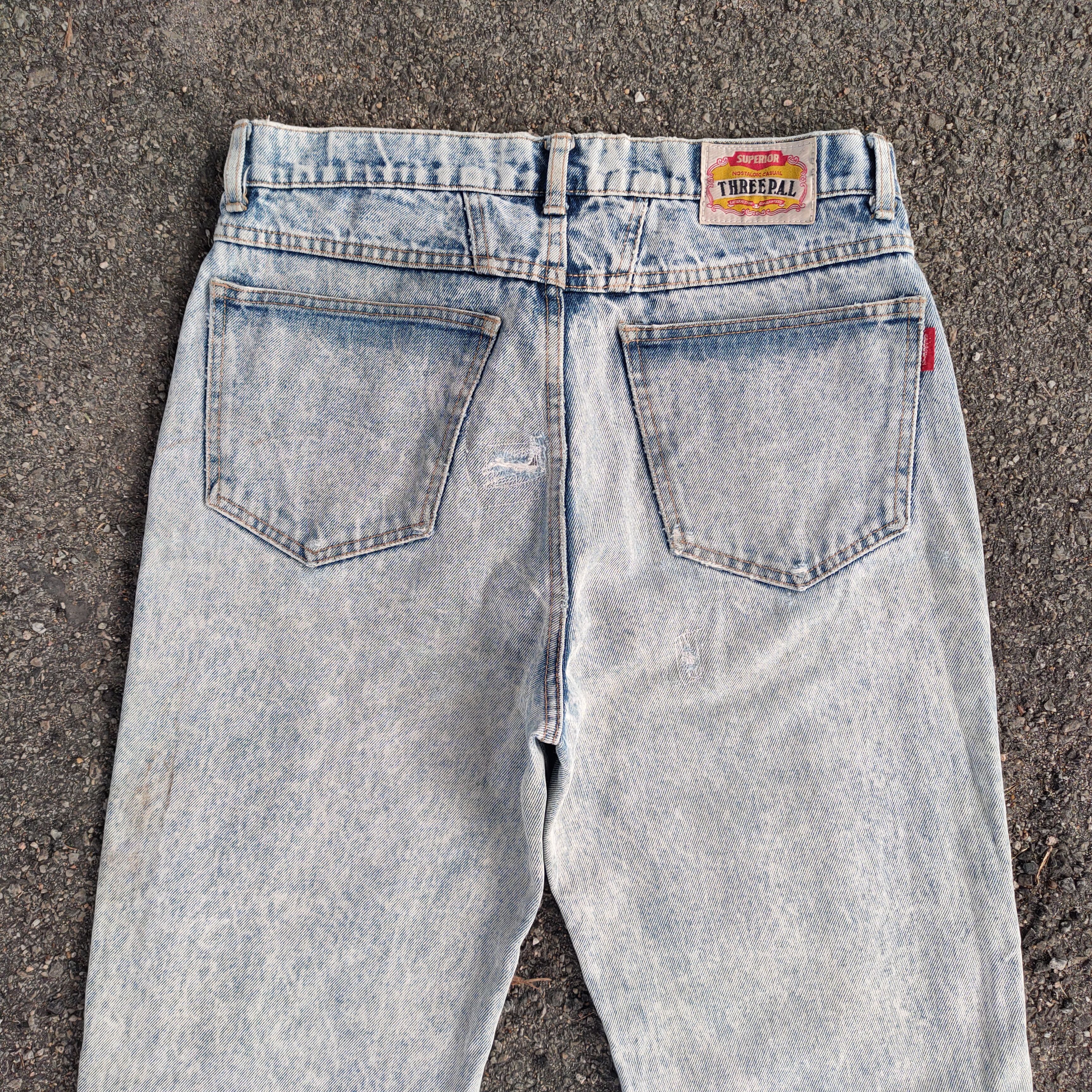 Japanese Brand × Jean × Vintage VINTAGE THREEPAL FADED RIPPED JEANS DENIM PANTS Size US 32 / EU 48 - 8 Thumbnail
