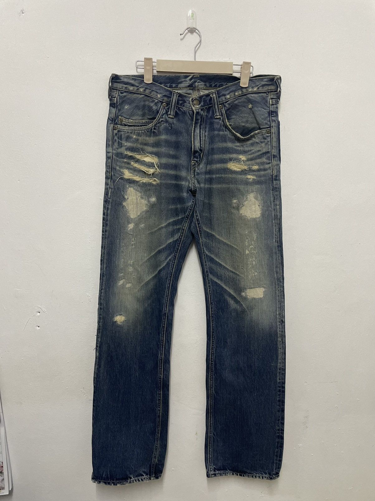 Vintage Blue Blue Japan Distressed Denim