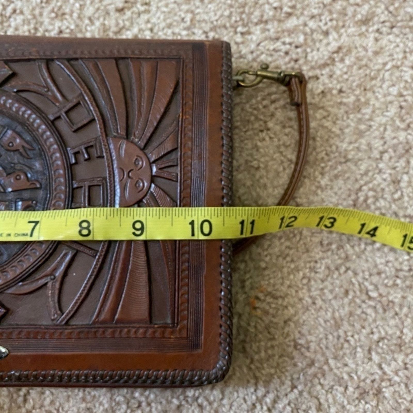 Vintage Vintage Brown Leather Hand Tooled Purse Size ONE SIZE - 9 Thumbnail