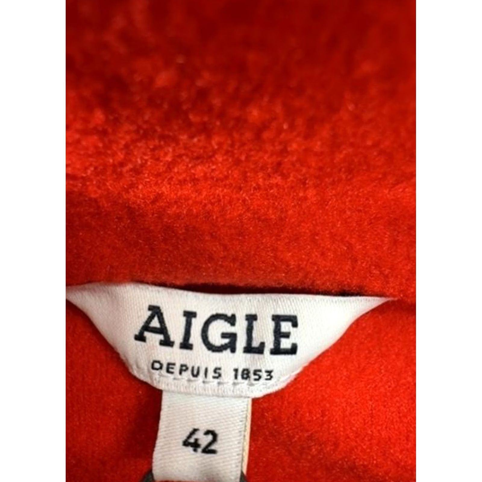 Aigle Aigle Red Fleece Zip Up Jacket High Collar Long Sleeve Unisex - Fleece Jacket, Red, Zip Up, High Collar, Windproof, 10, Teens, Regular Fit Size US M / EU 48-50 / 2 - 4 Thumbnail