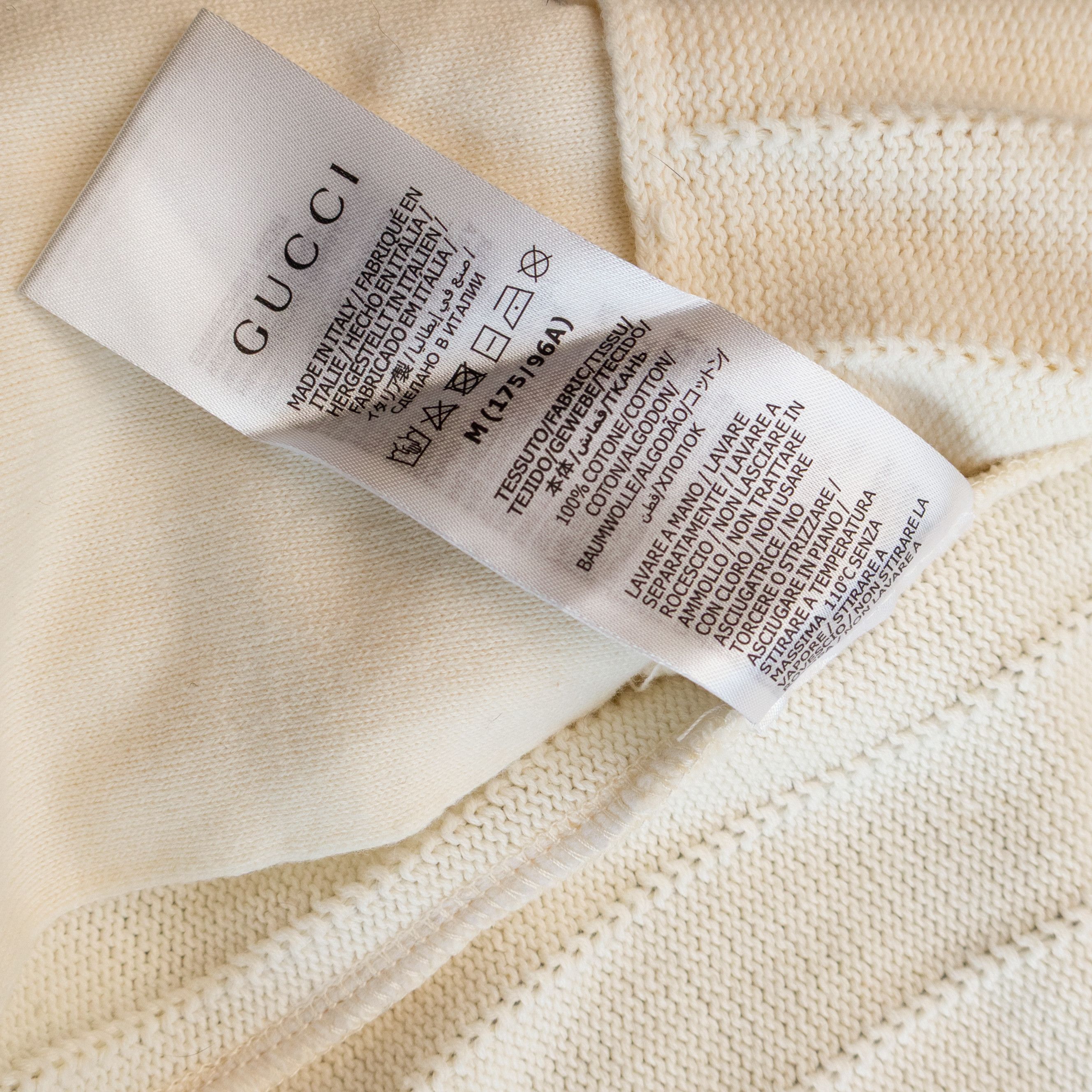 Gucci Gucci Cardigan Sweater White Web Stripe GG Logo SZ S Size US S / EU 44-46 / 1 - 10 Thumbnail