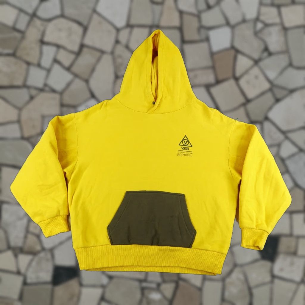 Vans Vans Hoodie Womens Small Yellow Skateboarding Pullover Sweatshirt Logo Knit Sweatshirt Size S / US 4 / IT 40 - 1 Thumbnail