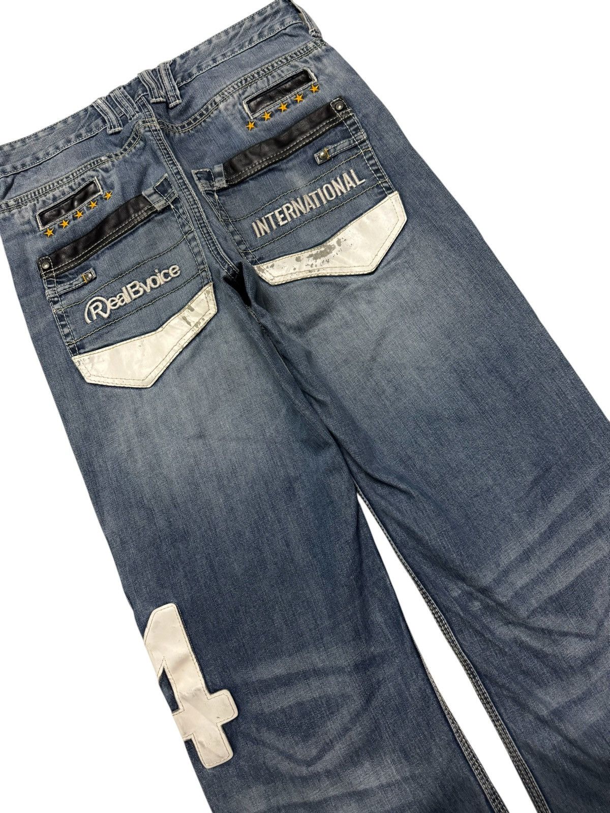 Kapital VINTAGE 90's REALBVOICE WASH PATCHWORK RARE DENIM Size US 29 - 16 Thumbnail