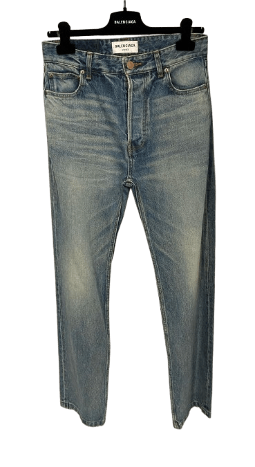 Balenciaga o1s1rm1024 Unisex Denim Pant in Blue Size US 32 / EU 48 - 1 Preview