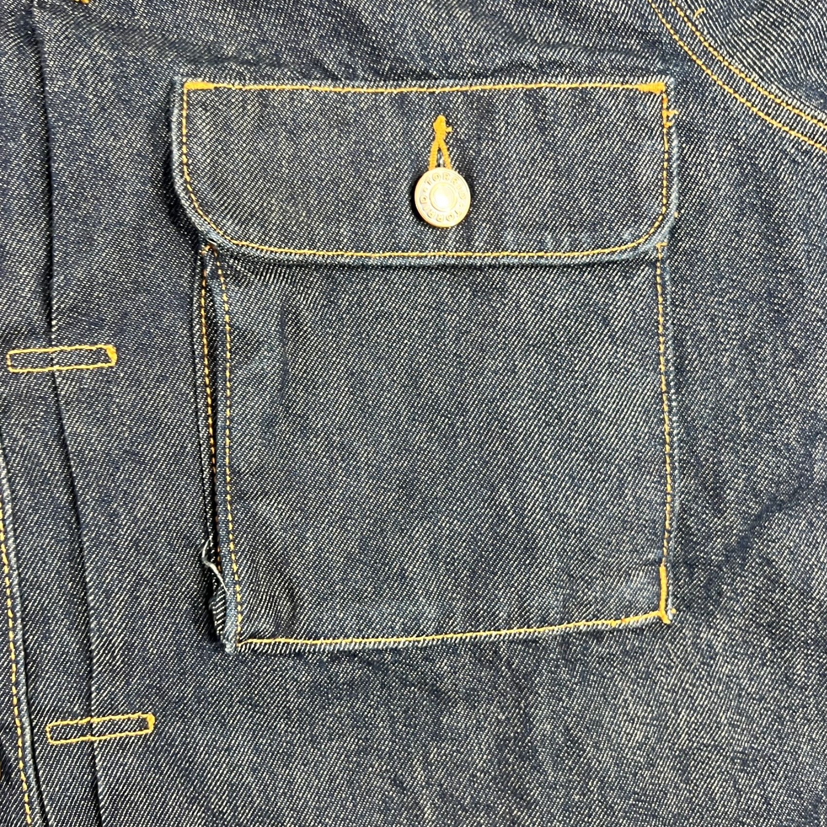 Torrid Torrid Jacket Womens 5 Plus Size Blue Jeans Dark Wash Crop Button Front Cotton Basic Jacket Size 27" / US 4 / IT 40 - 6 Thumbnail
