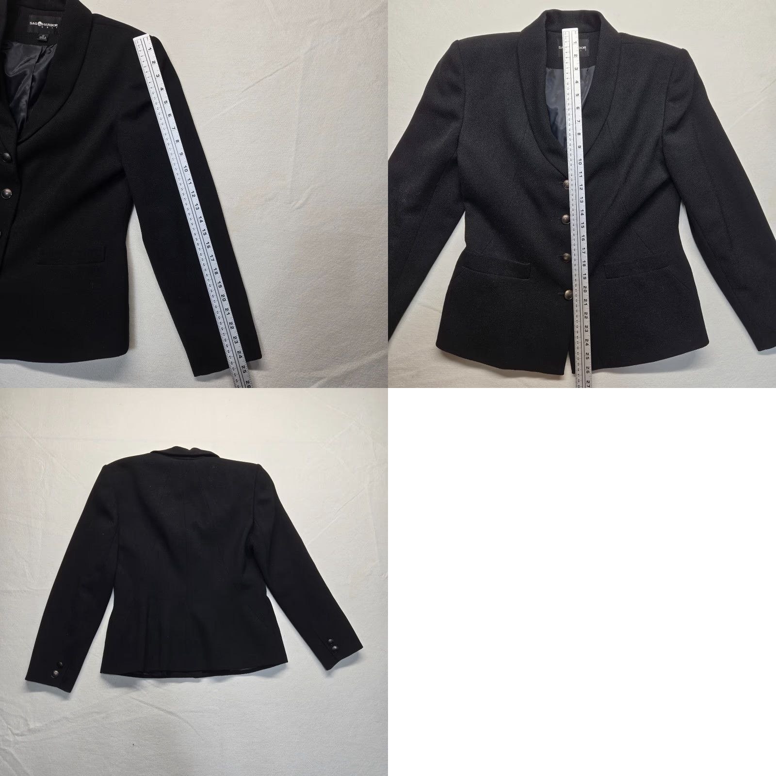 Vintage Sag Harbor Blazer Adult Women's Size 12 Black Pockets Button Up Jacket Size XL / US 12-14 / IT 48-50 - 8 Thumbnail