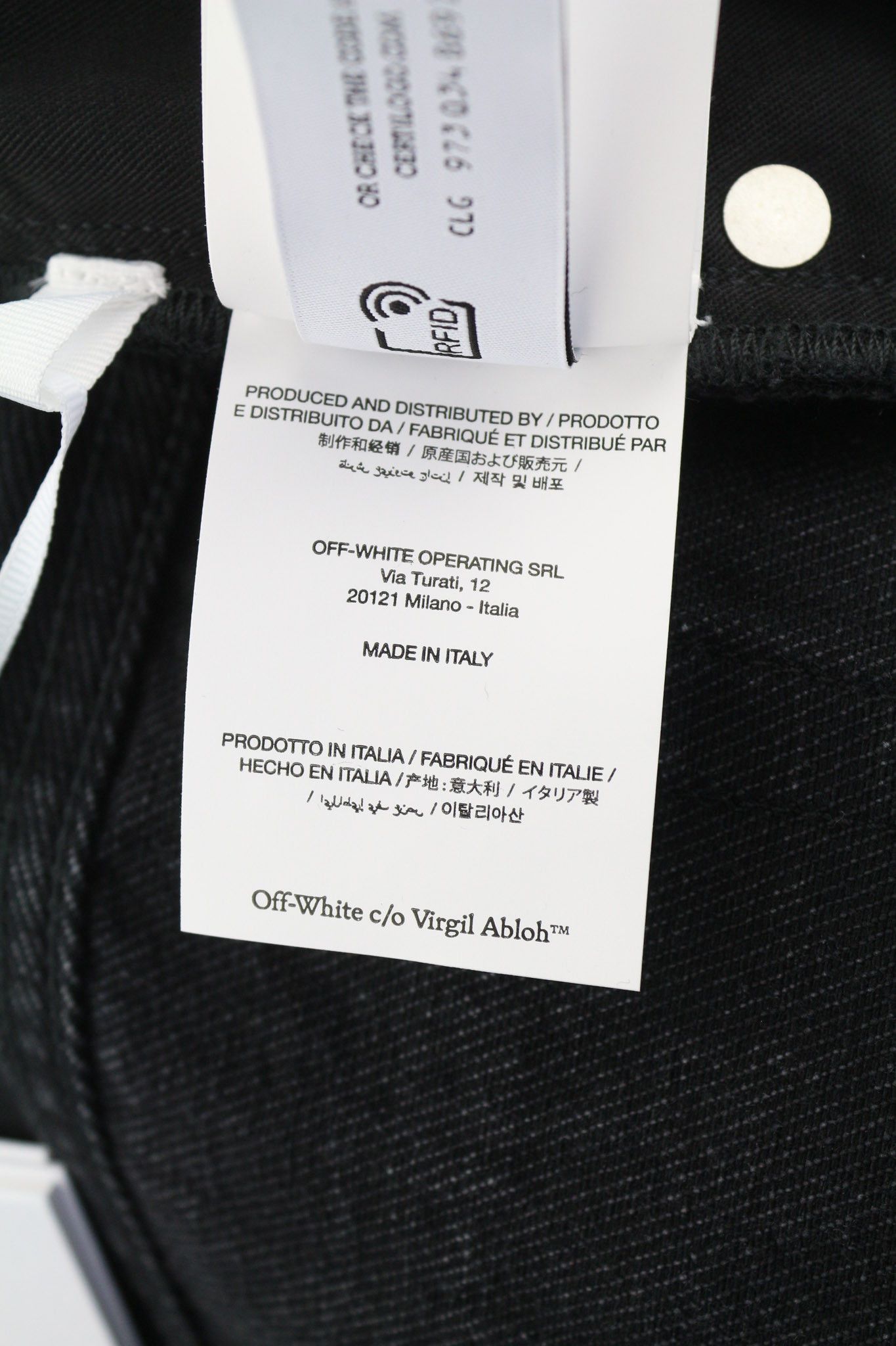 Off-White 30 Zip Detailed Skate Vintage Black Button Fly 81882 Size US 30 / EU 46 - 10 Thumbnail