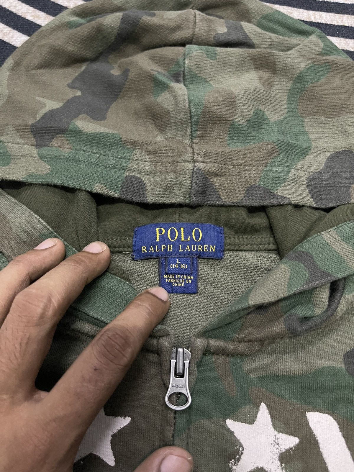 Polo Ralph Lauren 90s POLO BY RALPH LAUREN NY USA CAMO STRIPES Size US S / EU 44-46 / 1 - 7 Thumbnail
