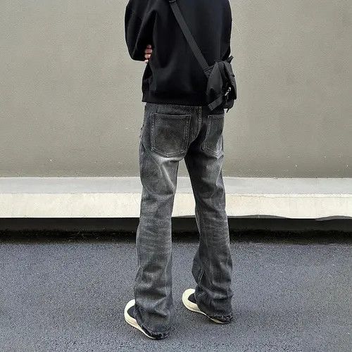 VIBE Ripped Jeans Men Black Streetwear Y2k Denim Pants Size US 34 / EU 50 - 3 Thumbnail