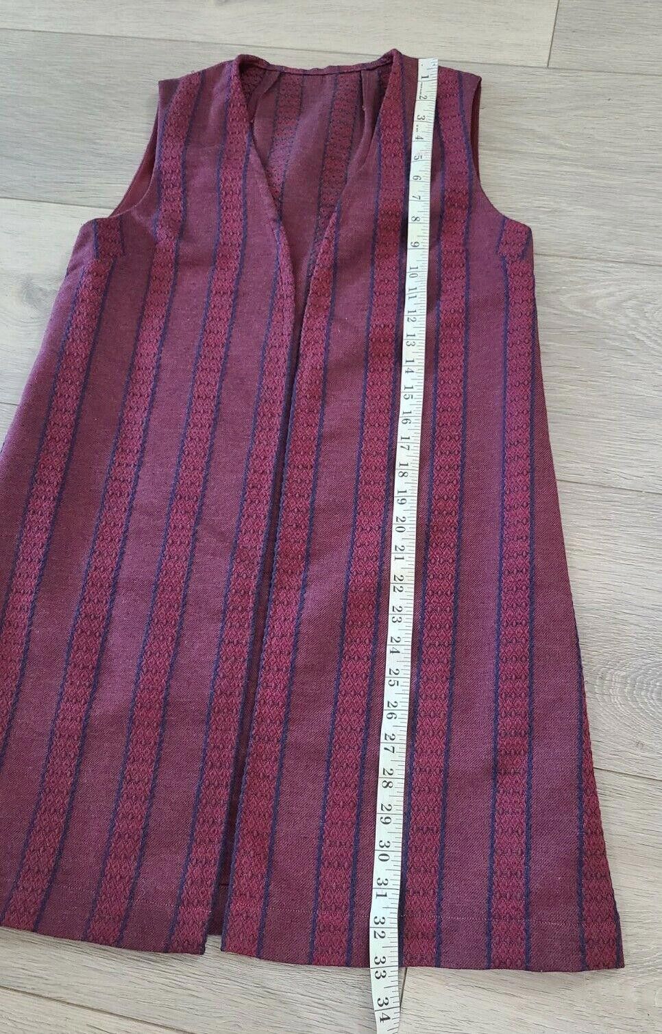 Designer Vintage 1960s Long Vest Hippie Blow Mod Retro Small Medium Size M / US 6-8 / IT 42-44 - 5 Thumbnail
