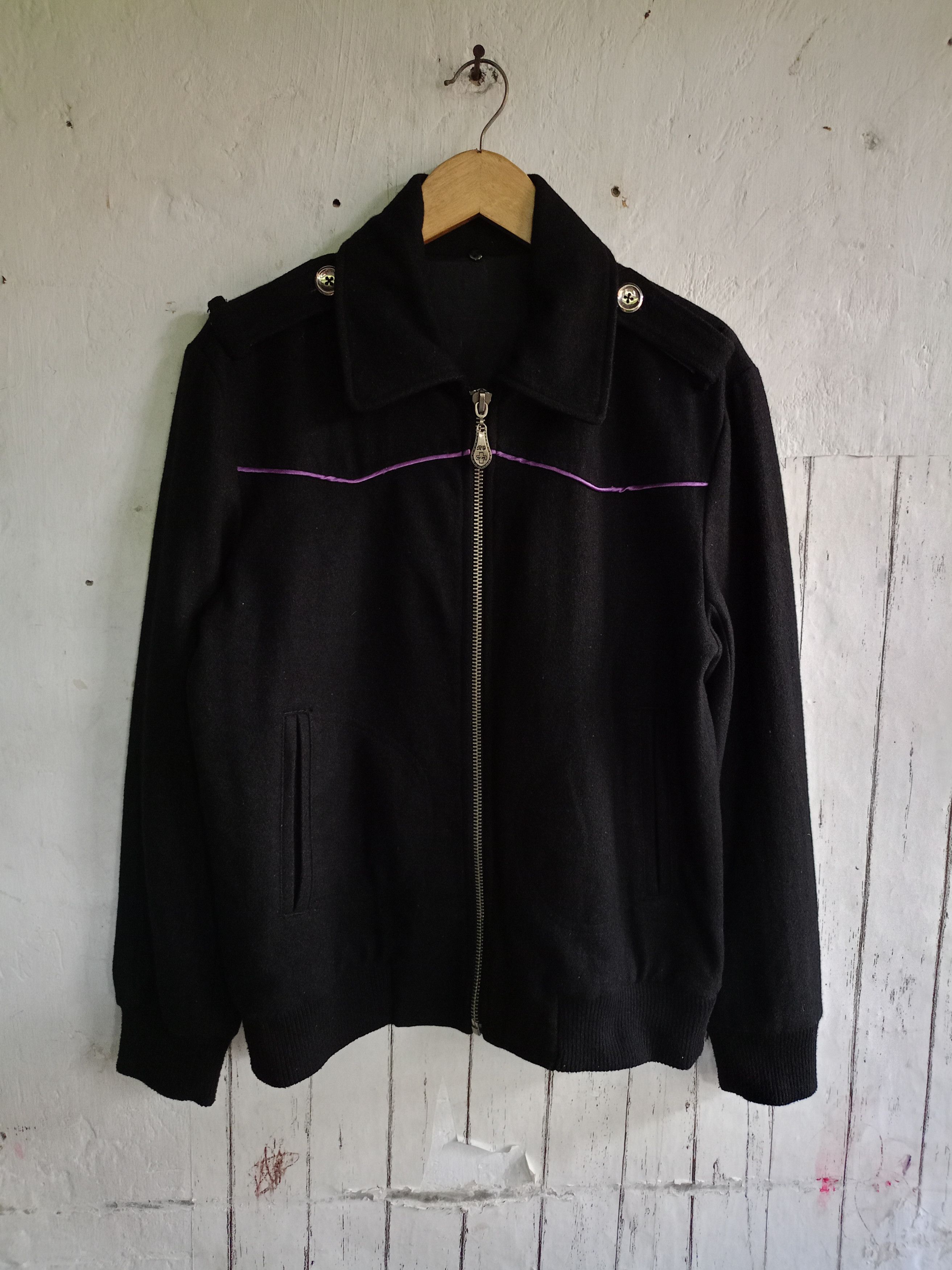 BERNINGS SHO 2000s Bernings sho Wool Bomber jacket Size US L / EU 52-54 / 3 - 1 Thumbnail