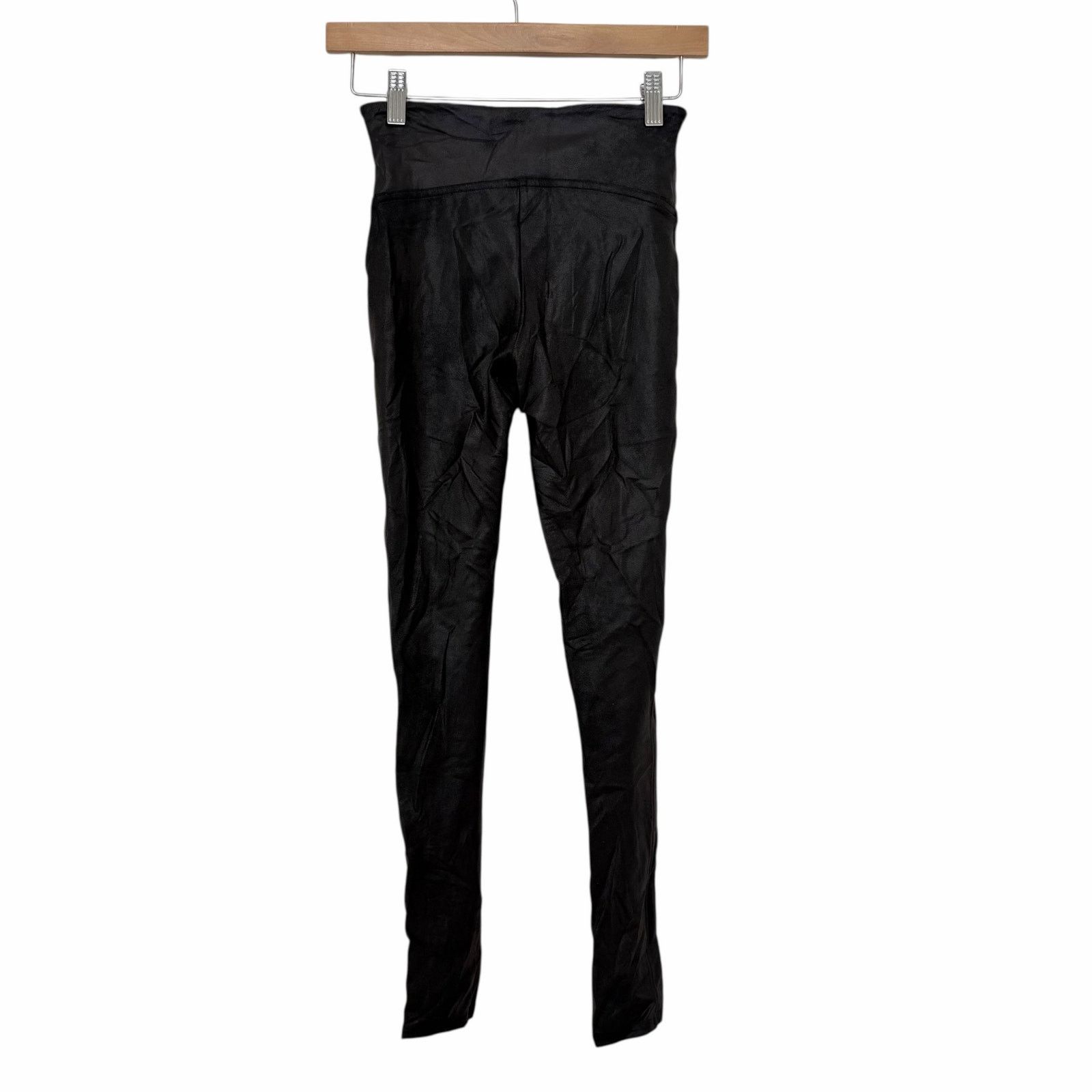 Spanx Spanx Black Faux Leather Leggings Sz S Size 27" / US 4 / IT 40 - 4 Thumbnail