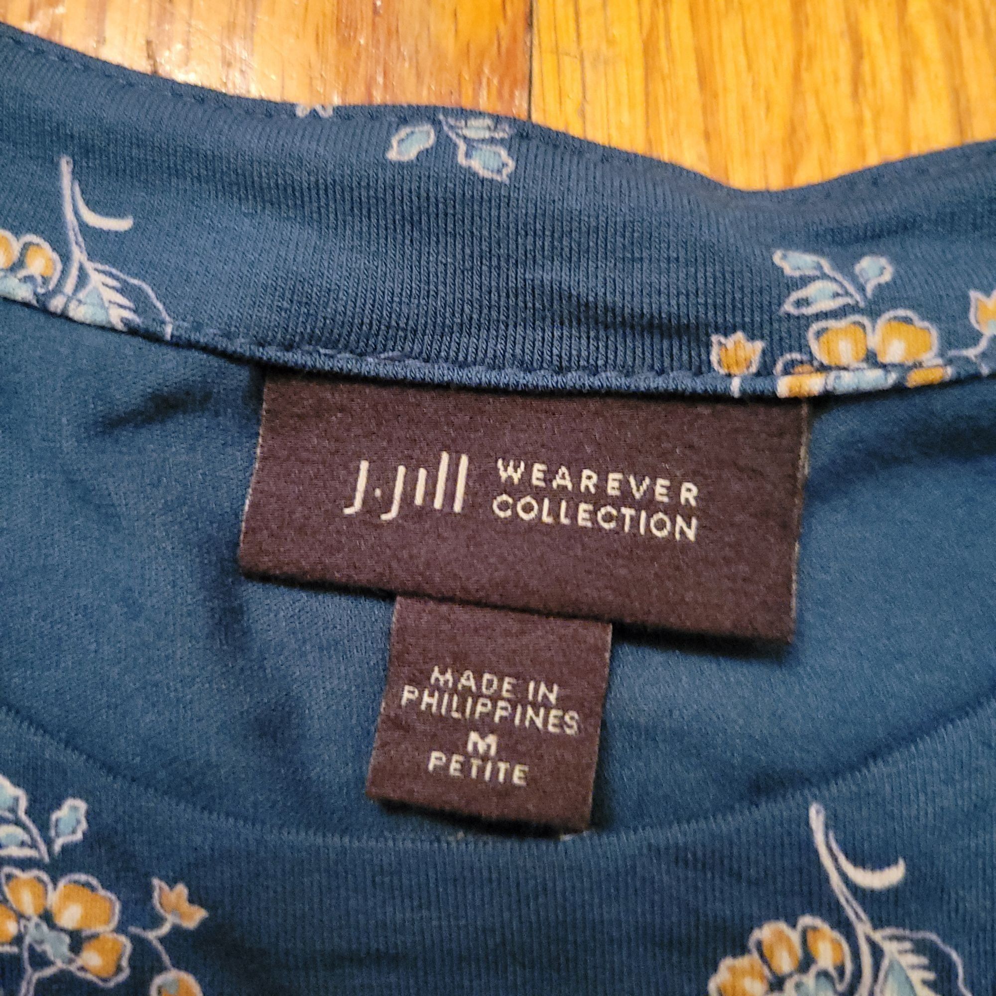 J. Jill J Jill Wearever Layering Tank Blue Yellow Floral Sleeveless Size M / US 6-8 / IT 42-44 - 3 Thumbnail