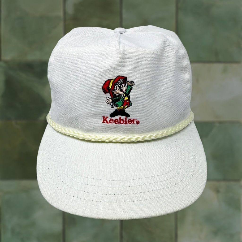 Roper VINTAGE Keebler Elf Embroidered Rope Hat White Snapback Adjustable Cap One Size Size ONE SIZE - 1 Thumbnail