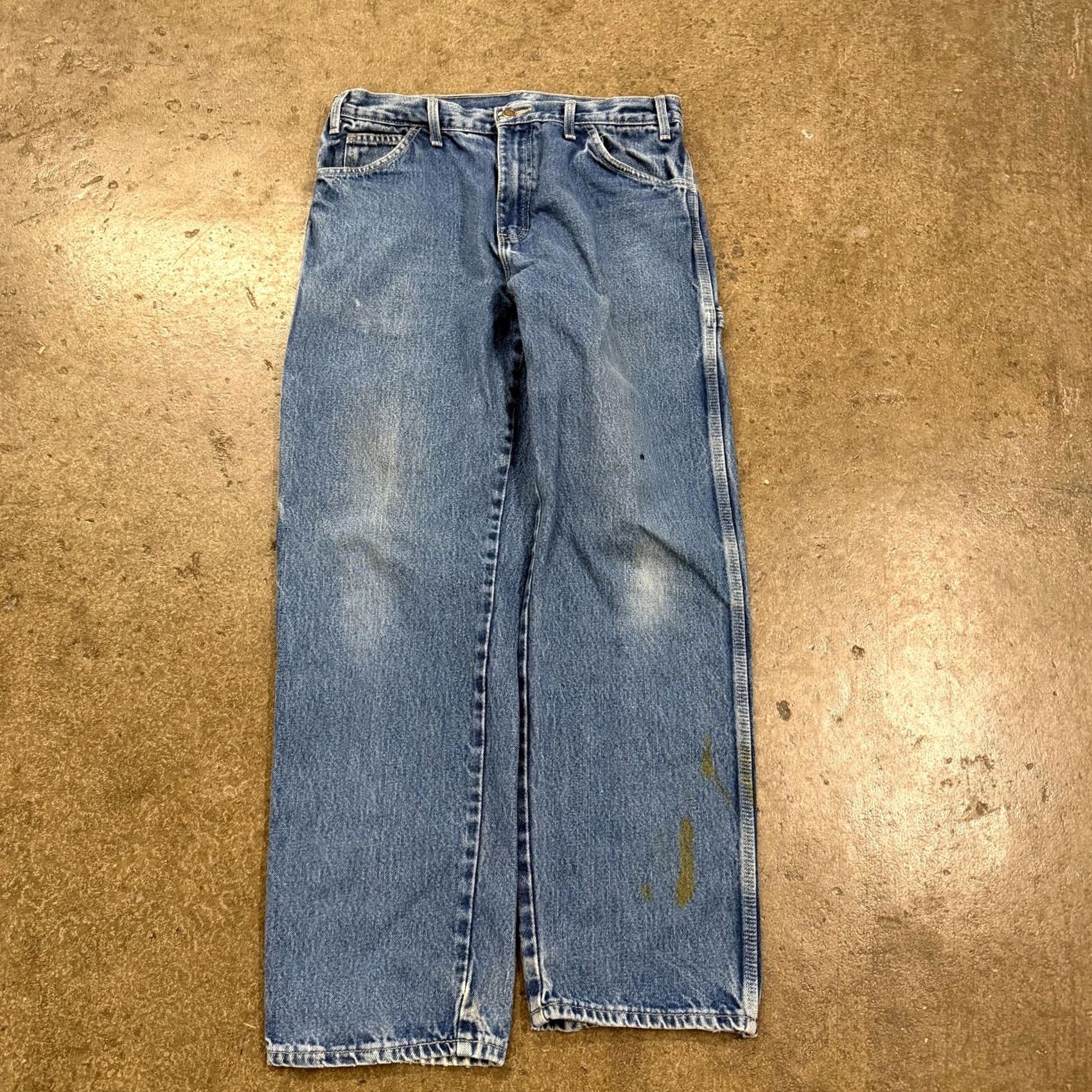 Dickies Dickies Jeans Carpenter Relaxed Fit 34x32 Blue Medium Wash Denim Workwear Men Vintage No Size US 34 / EU 50 - 5 Thumbnail