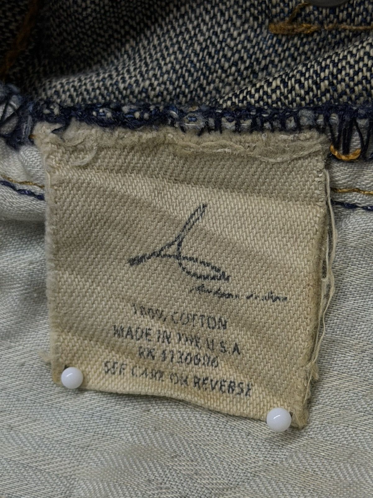 Japanese Brand Vintage Y2K Artisan De Luxe Destroy Blue | Slim Straight W32 Size US 32 / EU 48 - 13 Thumbnail