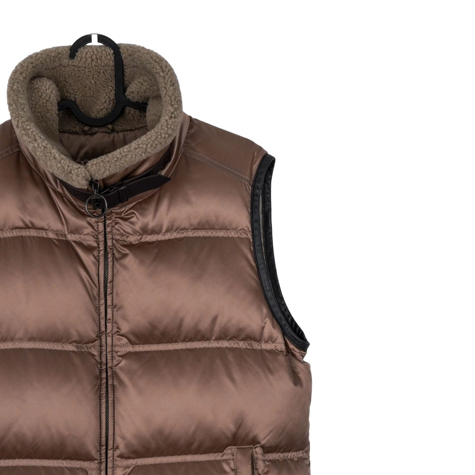 Prada Prada Milano Brown Nylon Shearling Collar Down Vest Jacket Size M / US 6-8 / IT 42-44 - 3 Thumbnail