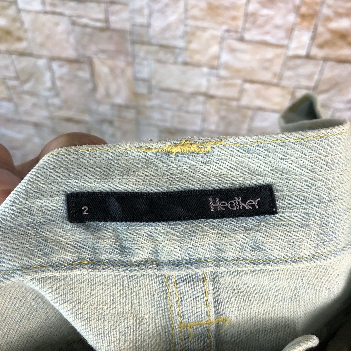 Japanese Brand Heather Bleu Distressed ripped Denim Pants #A976 Size US 31 - 18 Thumbnail