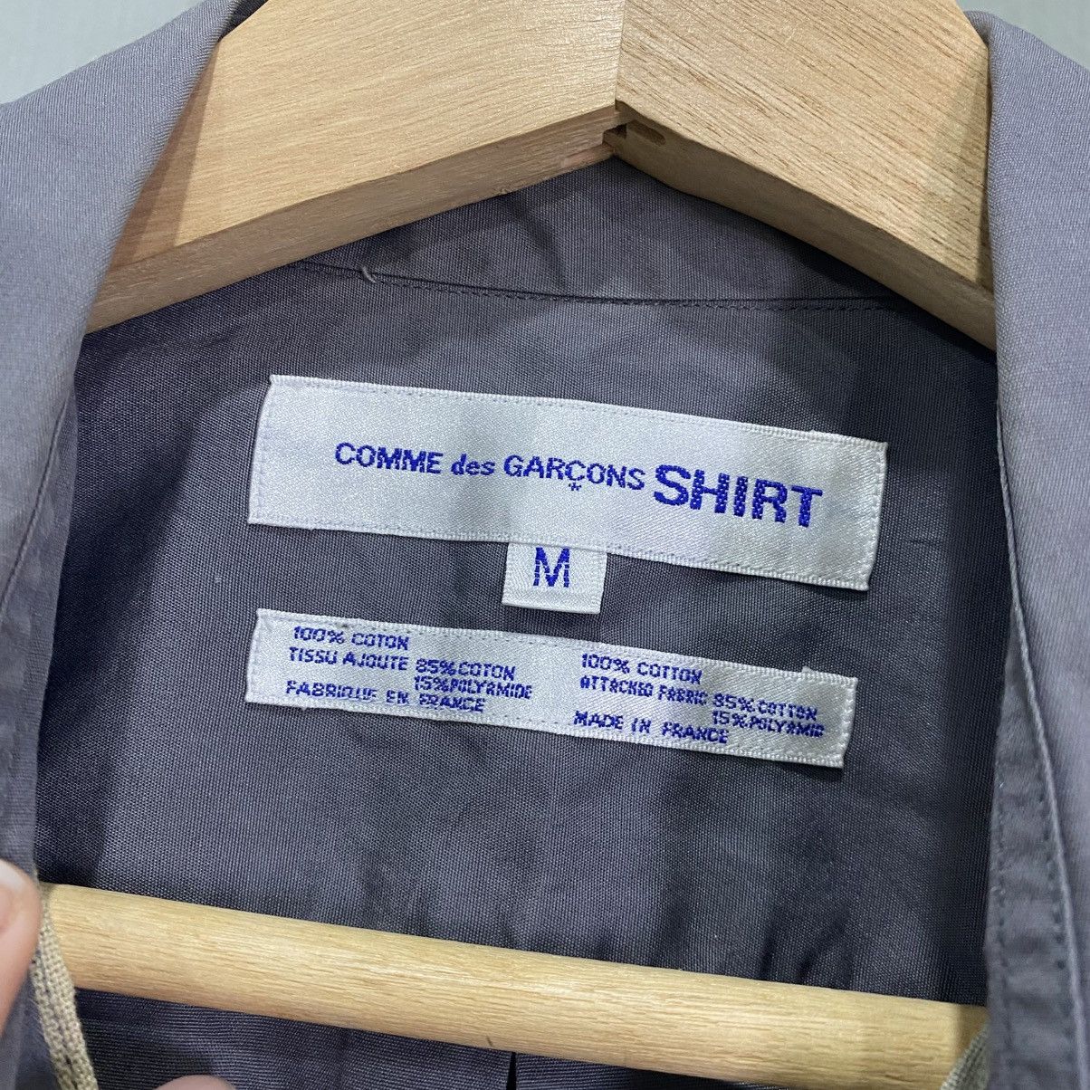 Comme des Garcons SHIRT Comme des Garcons SHIRT Panel Knit Inset Grey Button Down M Size US M / EU 48-50 / 2 - 10 Thumbnail