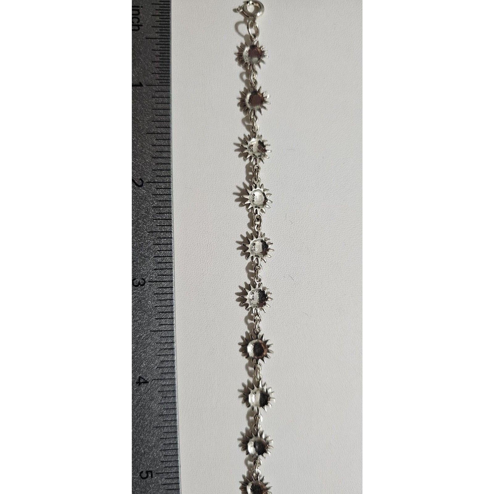 Other Smiling Sun Face Silver 925 Bracelet Size ONE SIZE - 5 Thumbnail