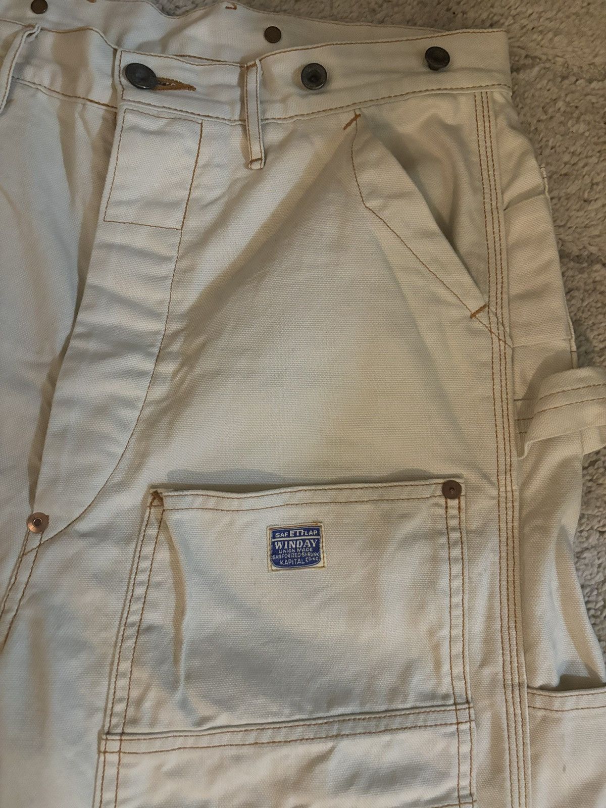 Kapital KAPITAL Lumber Tapered Embroidered Canvas Trousers white Size US 30 / EU 46 - 9 Thumbnail
