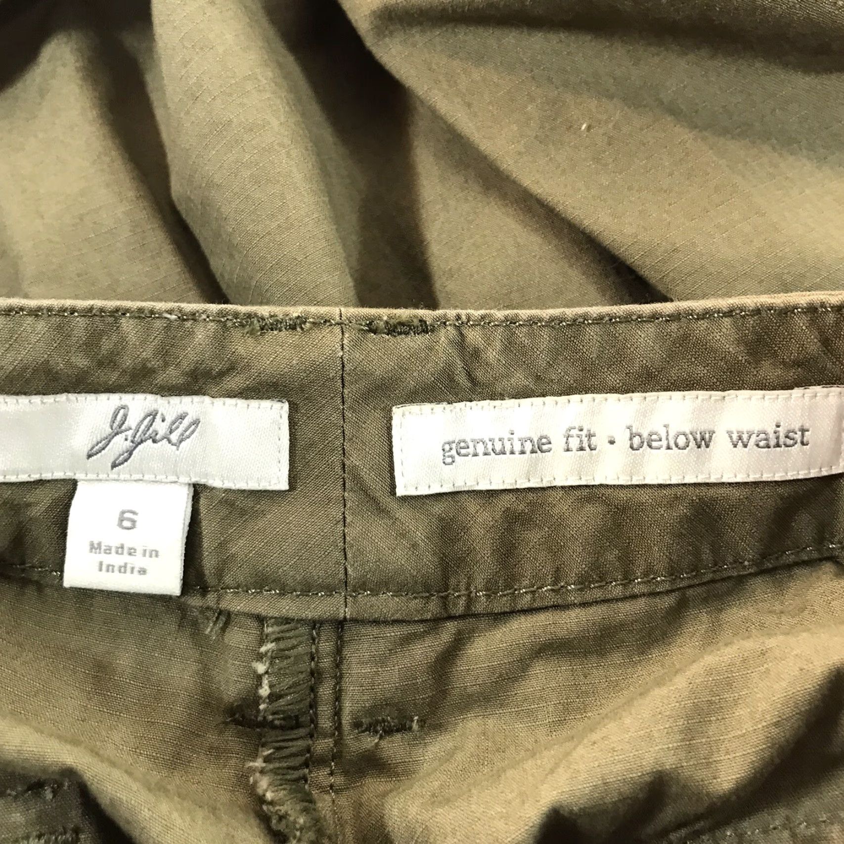 J. Jill J. Jill Green Cropped Pants Women's Size 6 100% Cotton Casual Workwear Size 28" / US 6 / IT 42 - 5 Thumbnail