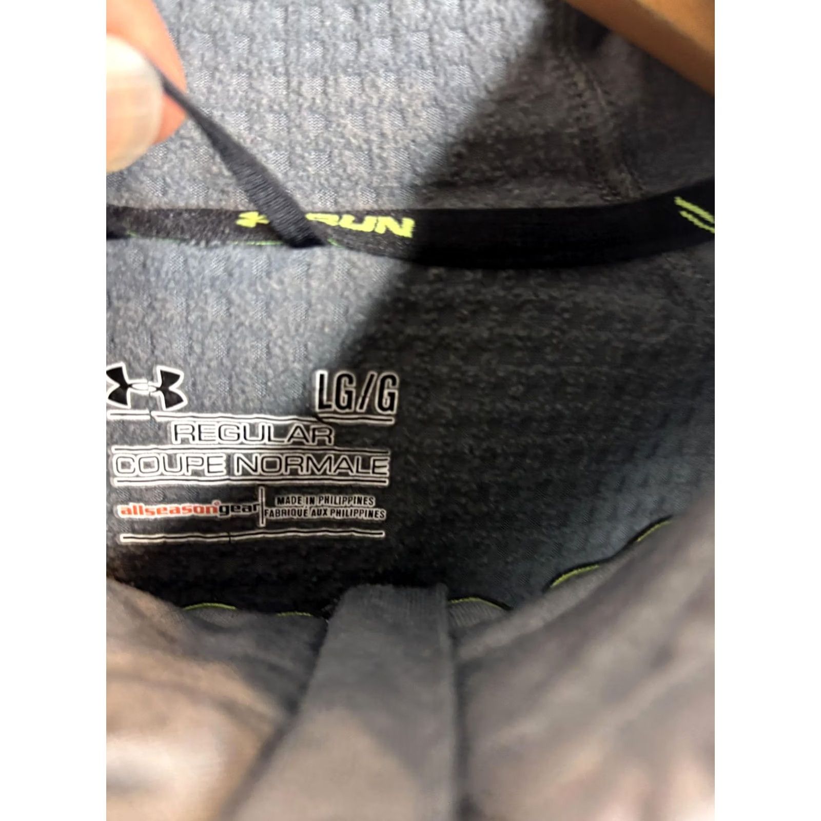 Under Armour Under Armour Hoodie Mens L Gray 1/4 Zip Run AllSeasonGear Pullover Lightweight Size US L / EU 52-54 / 3 - 6 Thumbnail