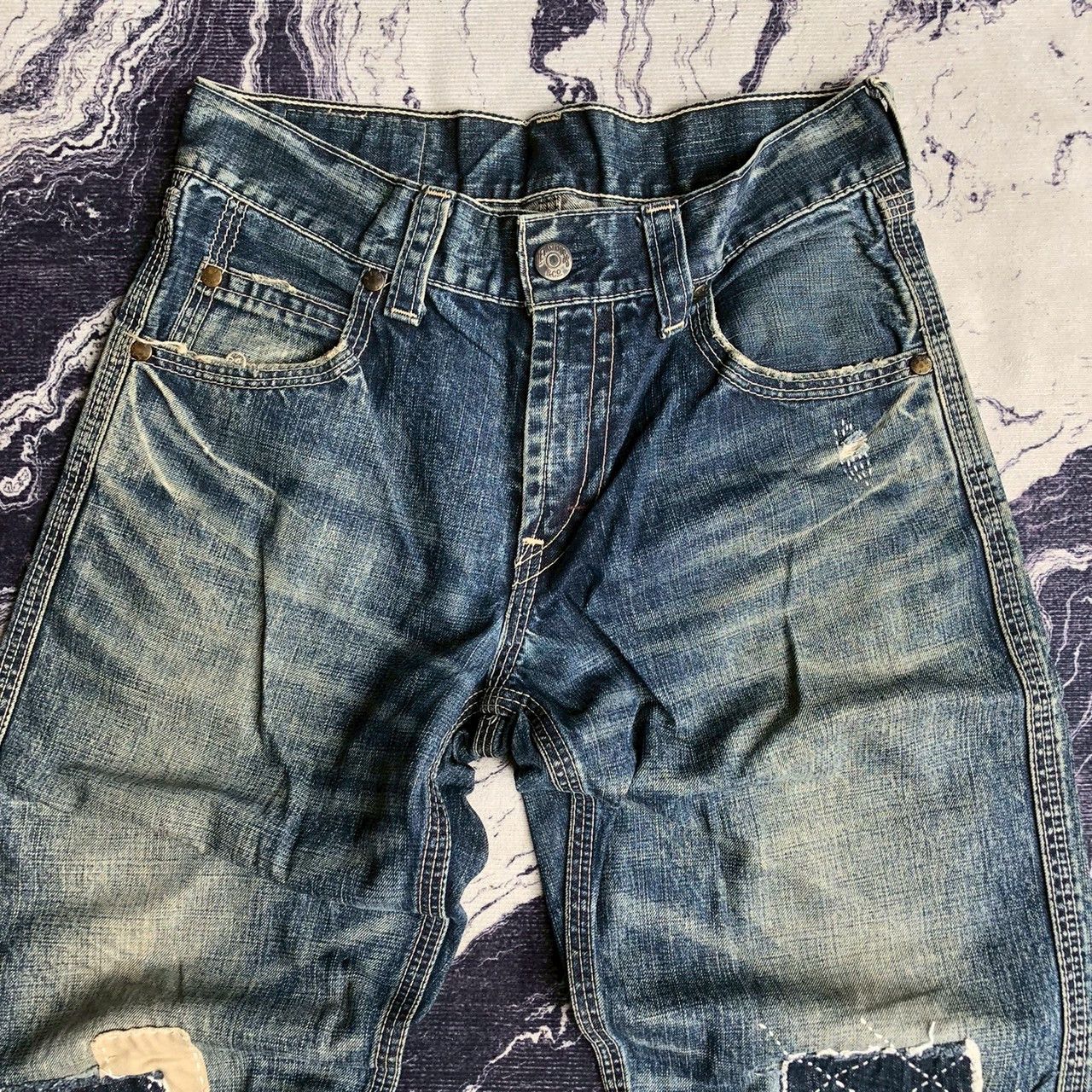 Levi's Vintage Levi’s Sashiko Boro Patch Distressed Denim W33 Size US 31 - 2 Thumbnail