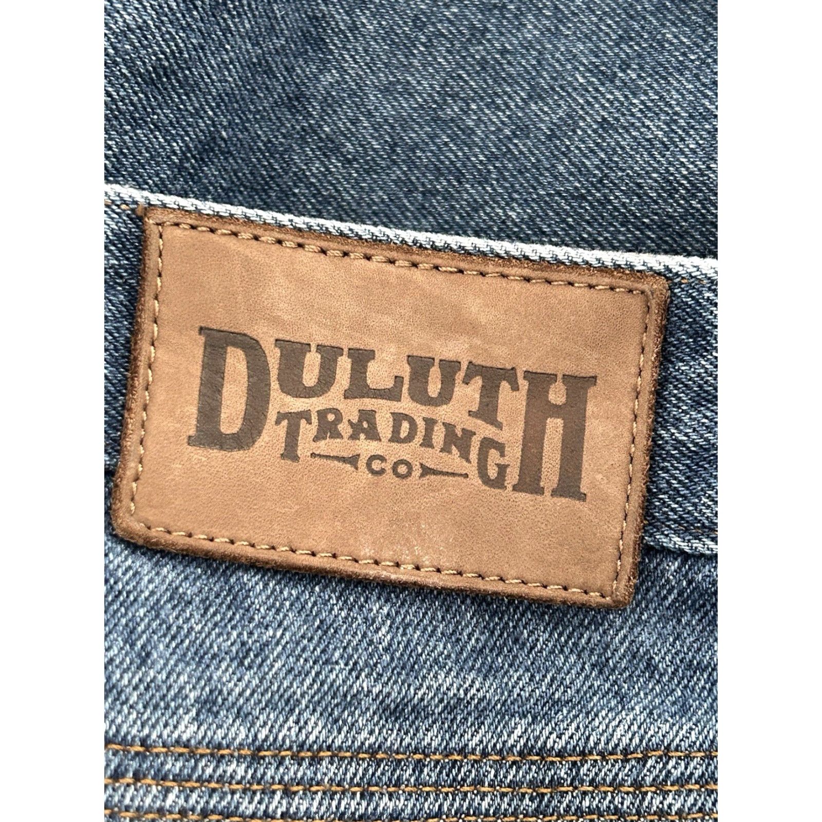 Vintage Duluth Jeans Mens Regular Denim Blue 42x30 Straight High Rise 5-Pocket Logo Zip Button Cotton Machine Washable Easy Care Vintage No (Adults) Size US 42 / EU 58 - 4 Thumbnail