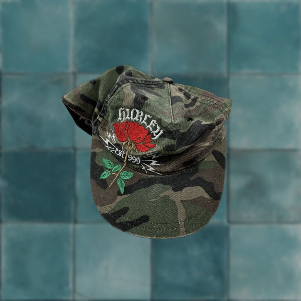 Hurley Hurley Hat Fitted Cap One Size Mens Camouflage Camo Print Flexfit Y2K Vintage Size ONE SIZE - 1 Thumbnail