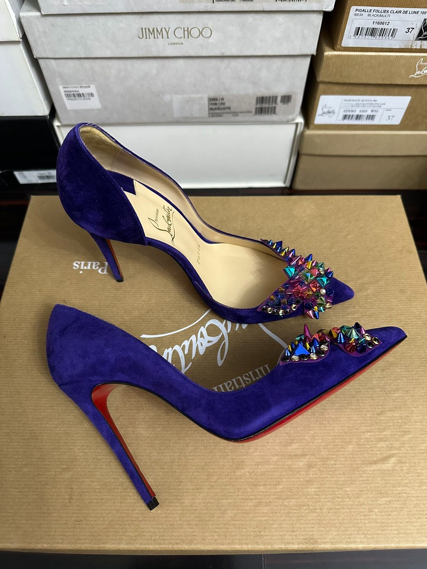 Christian Louboutin Christian Louboutin Color Stud Limited Heels Size US 5 / IT 35 - 1 Thumbnail