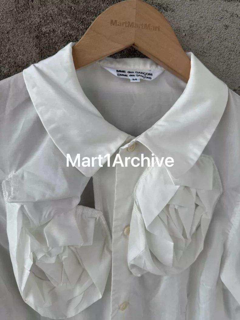 Comme des Garcons Comme Des Garcons Rose season white shirt jacket Size M / US 6-8 / IT 42-44 - 3 Thumbnail