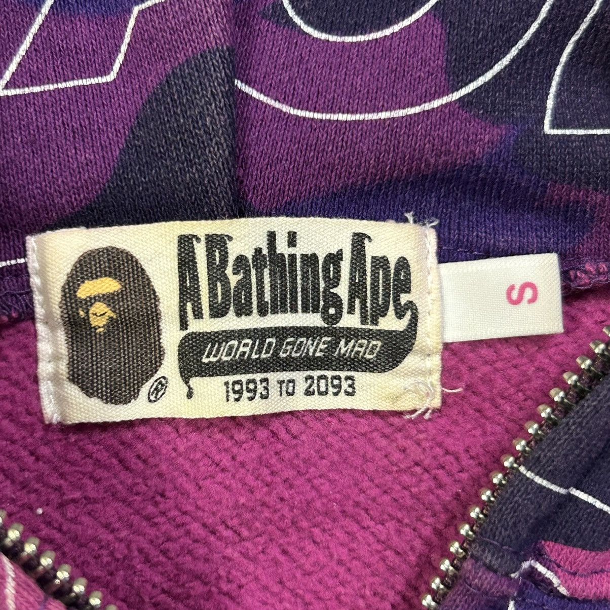 Bape BAPE Text Purple Camo Full Zip Hoodie Size S / US 4 / IT 40 - 5 Thumbnail