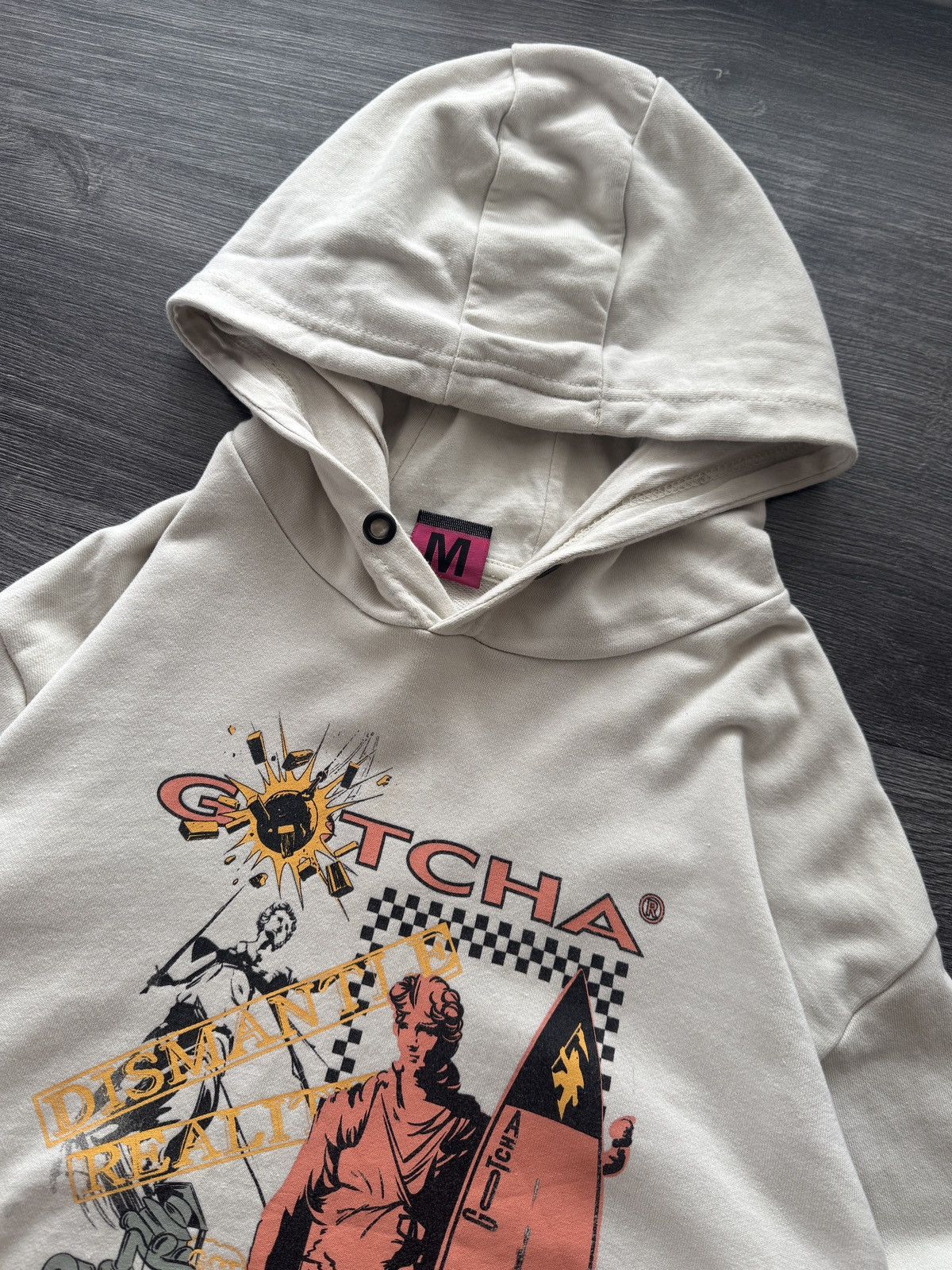 Gotcha Vintage Gotcha Surf Beige Hoodie Size US L / EU 52-54 / 3 - 4 Thumbnail