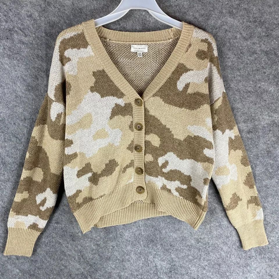 Lucky Brand Lucky Brand Cardigan Medium Sweater Women's Camouflage M Size M / US 6-8 / IT 42-44 - 1 Thumbnail