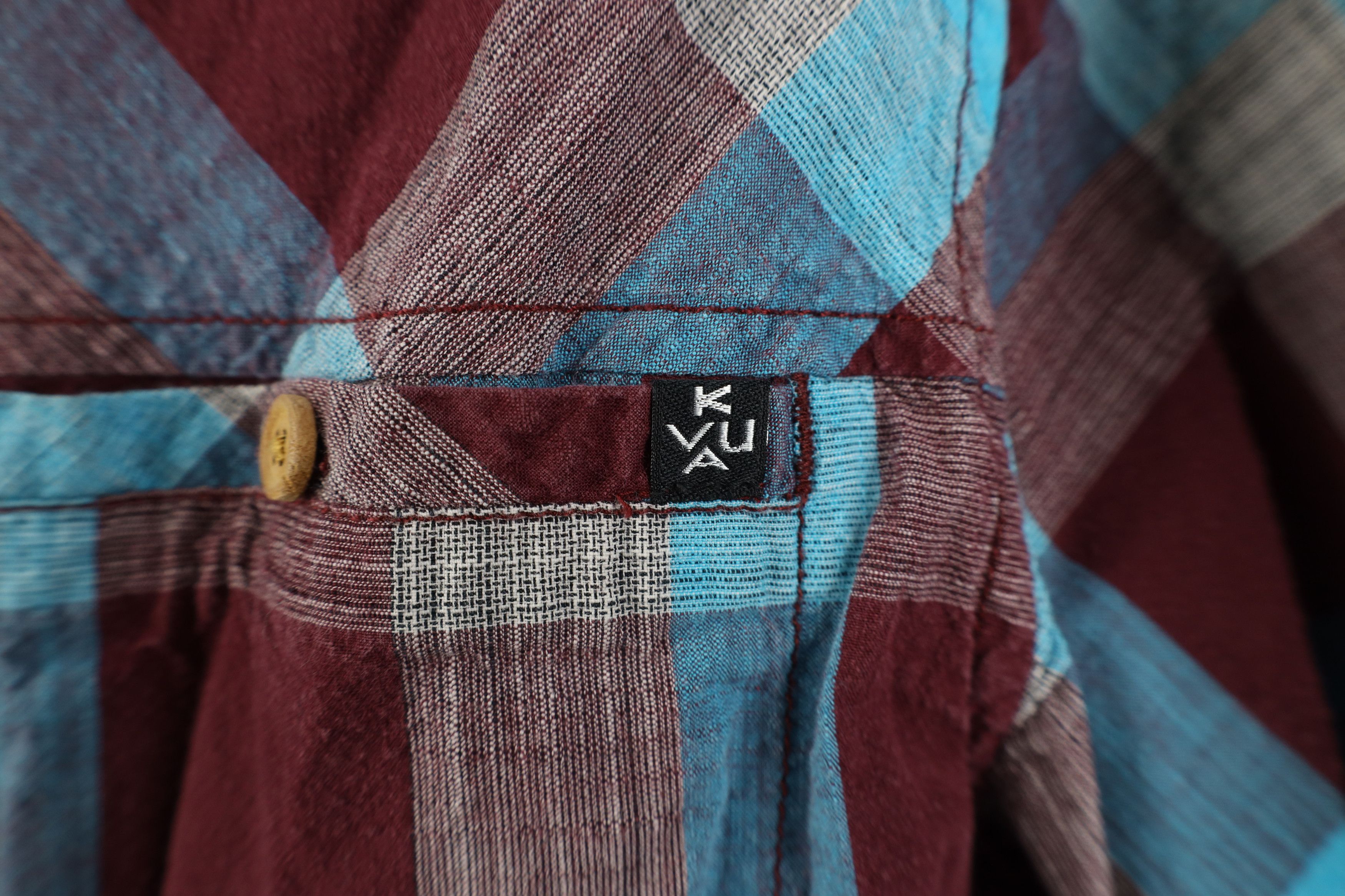 KAVU Kavu Seersucker Short Sleeve Collared Button Shirt Plaid Size US M / EU 48-50 / 2 - 4 Thumbnail