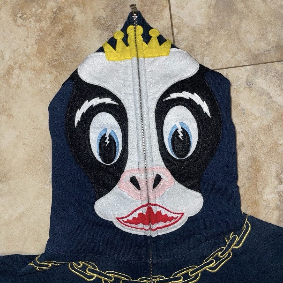 Bape 2008 Bape By A Bathing Ape Holstein Cow Full Zip Hoodie Navy Size US L / EU 52-54 / 3 - 3 Thumbnail