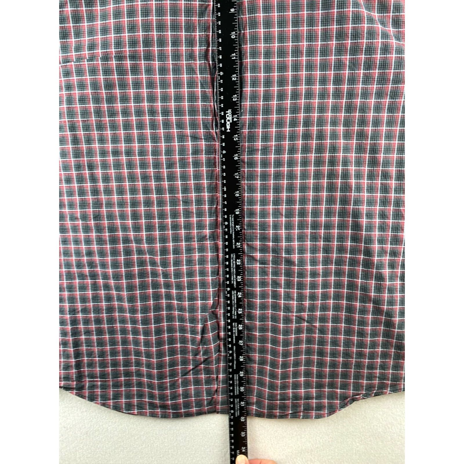 Calvin Klein Calvin Klein Shirt Mens XL Gray Red Button-Up Plaid Long Sleeve Size US XL / EU 56 / 4 - 6 Thumbnail