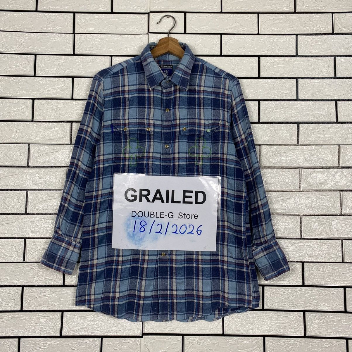 Buzz Rickson's 📌Vintage Flannel Jacket Button R Newbold Tartan Design Size US M / EU 48-50 / 2 - 1 Thumbnail