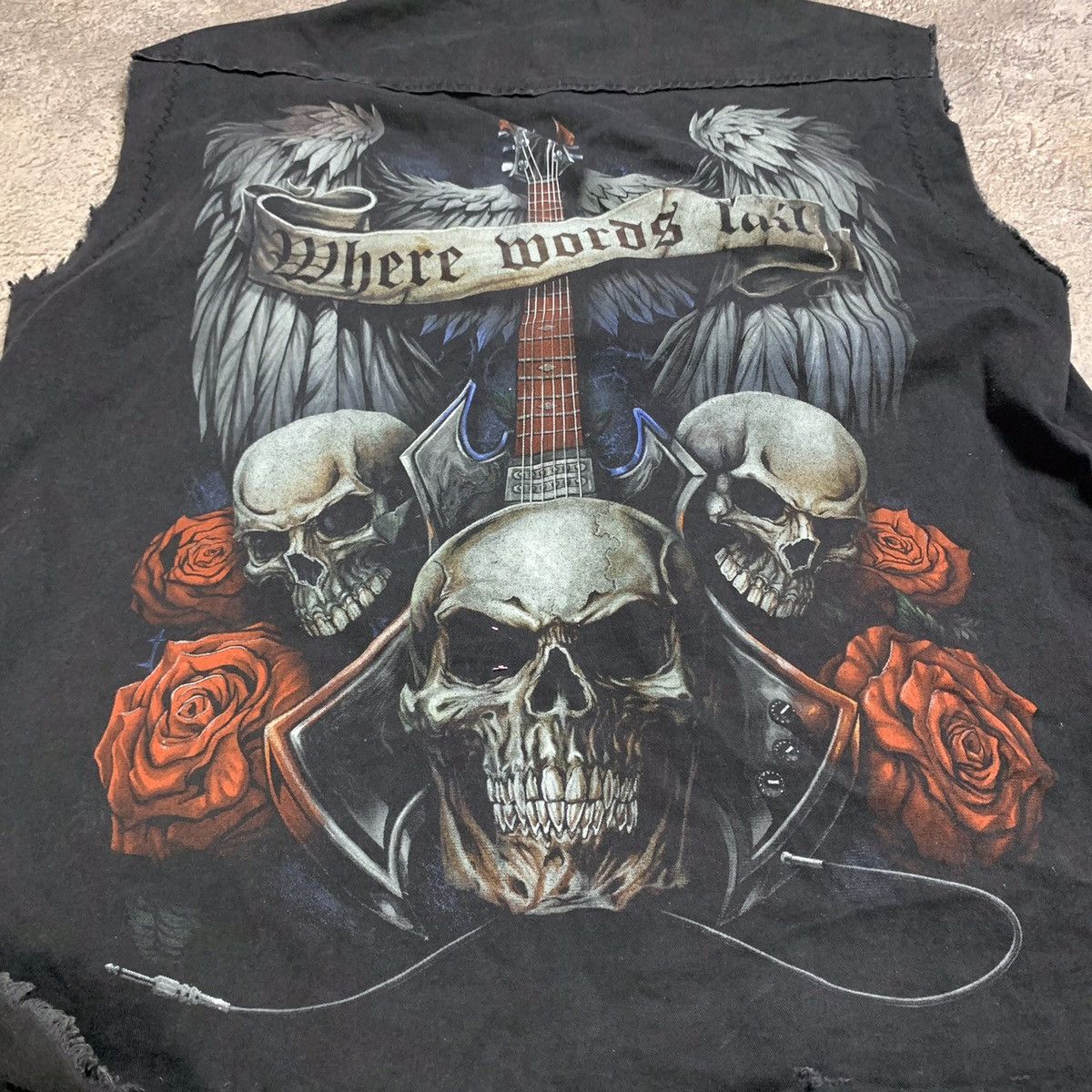 Vintage Vintage 90s Skull Graphic Vest Dark Grunge Horror Boxy XXL Size US XXL / EU 58 / 5 - 4 Thumbnail