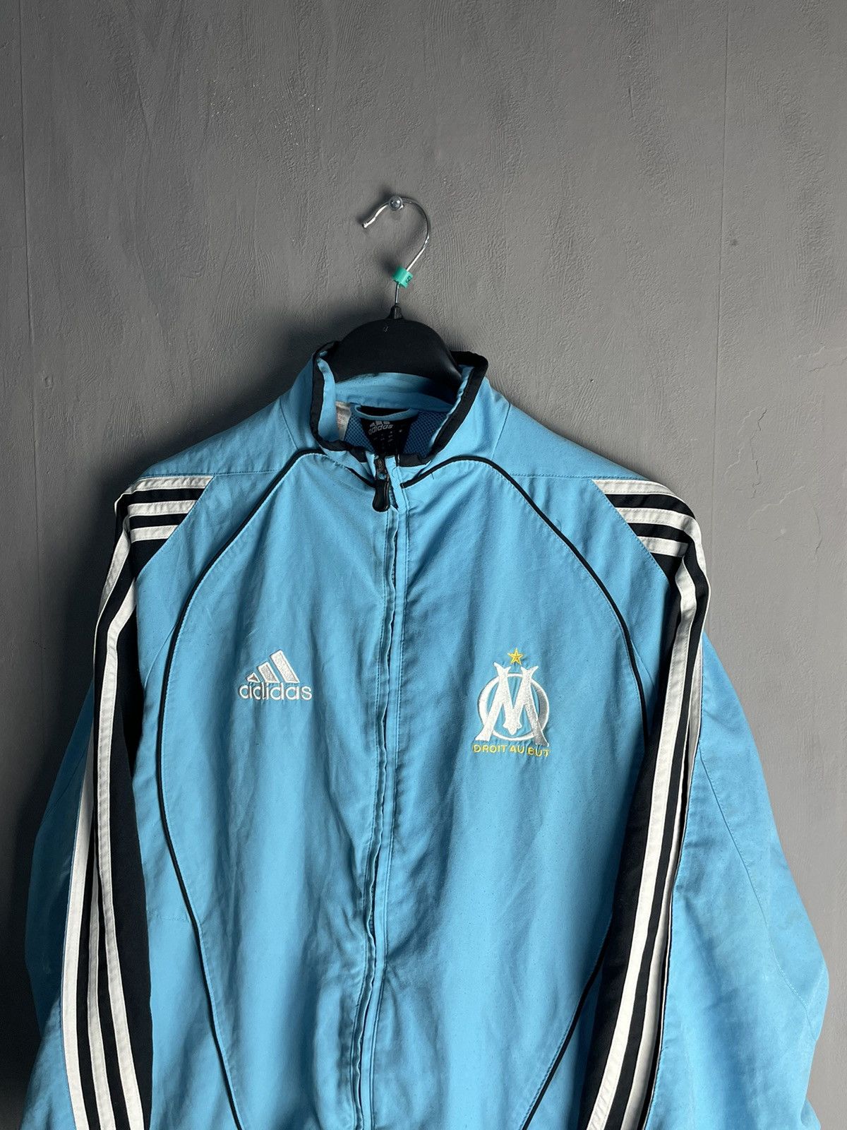 Adidas 2005 Adidas OM Olympique Marseille fleece pullover zip Size US XS / EU 42 / 0 - 2 Thumbnail